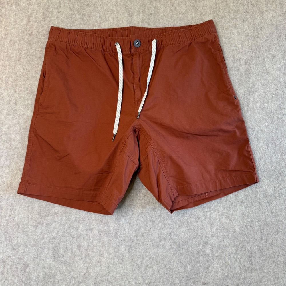 Vuori Ripstop Shorts Mens XL Rust Brown Regular Fit Hiking Outdoor V370
